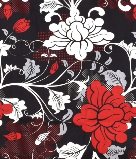 Black Print Microfiber Bedsheet