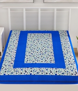 Pure Cotton Blue Bed Sheet
