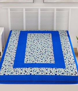 Pure Cotton Blue Bed Sheet