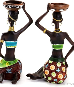 African Tribal Candle Holder