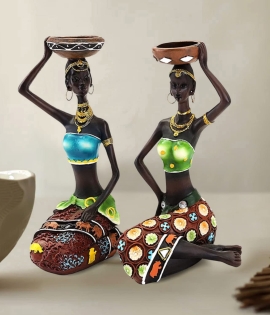 African Tribal Candle Holder