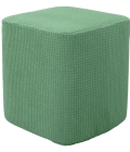 Decorative Footstool Slipcover Green