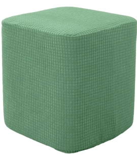 Decorative Footstool Slipcover Green