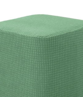 Decorative Footstool Slipcover Green