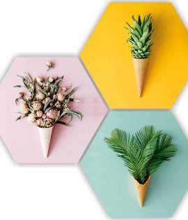 Flower And Leaf Cone Pot