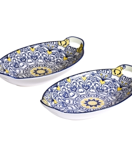 Mandala Ceramic Long Dish