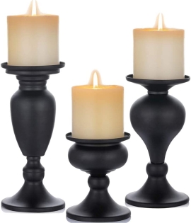 Mango Wood Candle Holders