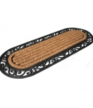 Natural Rubber Coir Oval Doormat