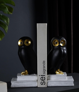 Owl Polyresin Bookend