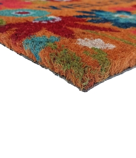 Rubber Backed Printed Flower Carpet