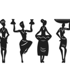 Wood Tribal Women Decor