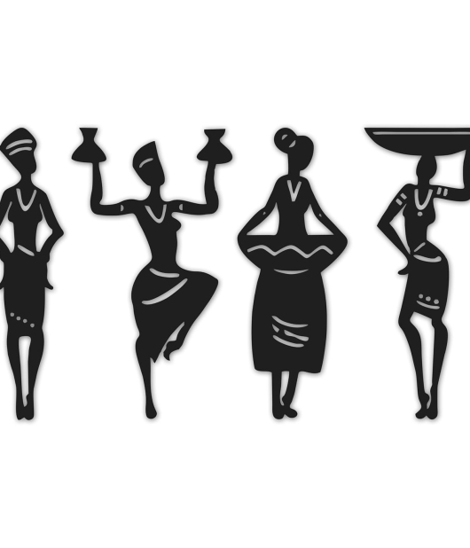Wood Tribal Women Decor