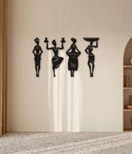 Wood Tribal Women Decor