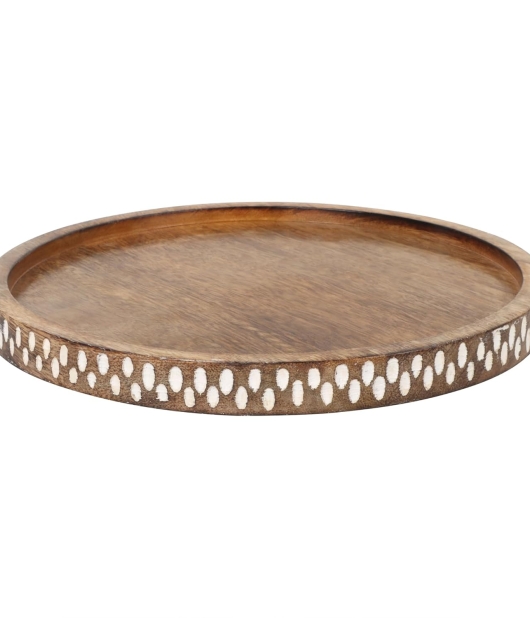 Wooden Decorative Round Tray